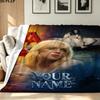 1PC Billie Eilish Custom Name Patterned Flannel Blanket Suitable For All Seasons for Home Decor Warmth and Comfort Gifts Holiday Present