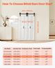 Bifold Barn Door, 1219 x 2134 mm, MDF Bi-Fold Sliding Closet Doors, Hardware Kit Included, H-Frame Space-Saving Design, Pre-Assembled Panels for