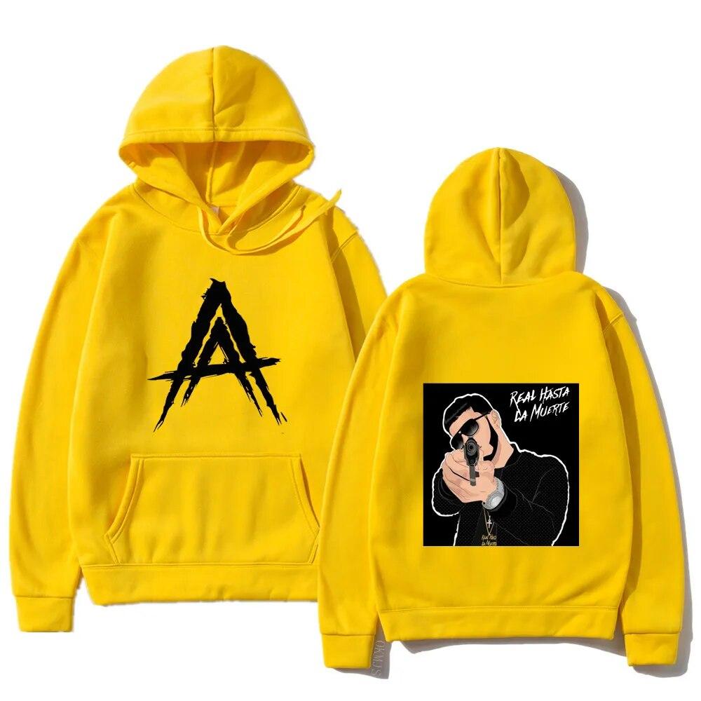 

Новые толстовки с принтом Anuel AA, толстовка, пальто, повседневный спортивный костюм Real Hasta La Muerte, костюм унисекс, женская одежда, пуловер в стиле аниме XL