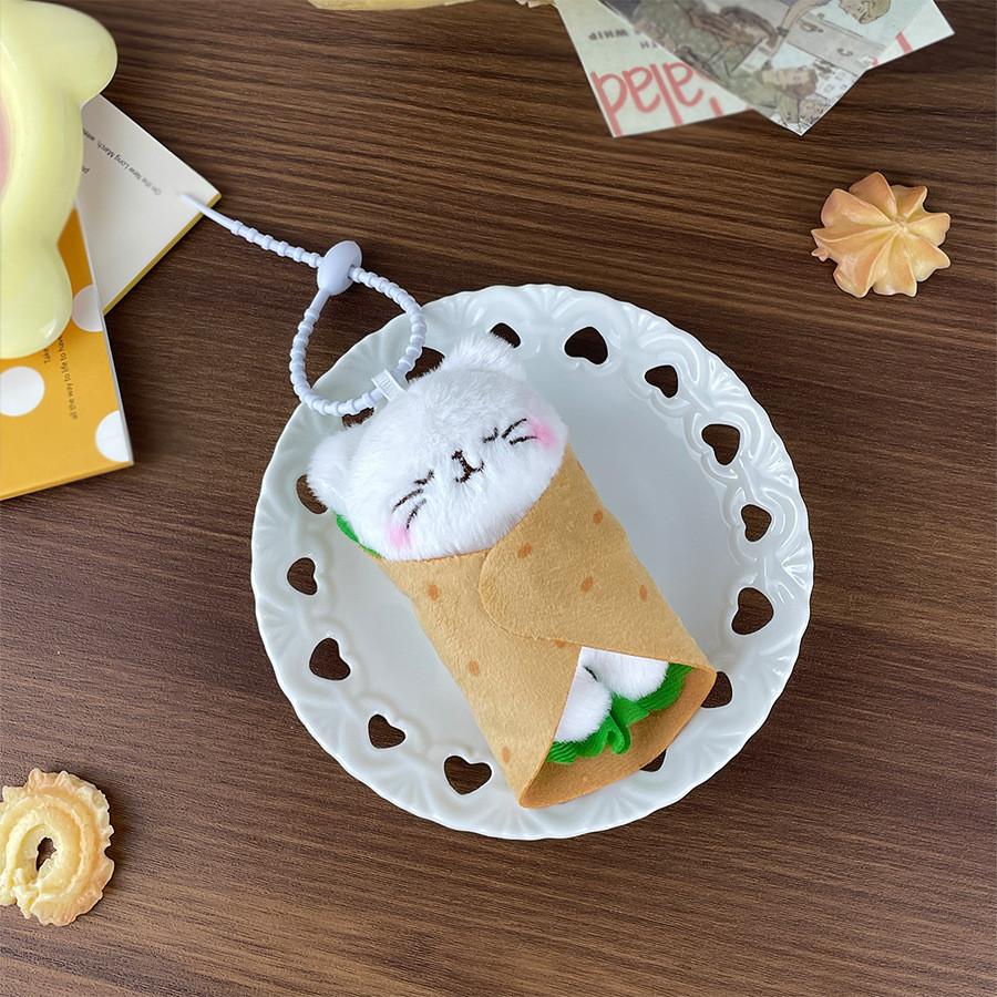 Plush Pancake Animal Toy Capybara Doll Keychain Backpack Pendant Holiday Gift