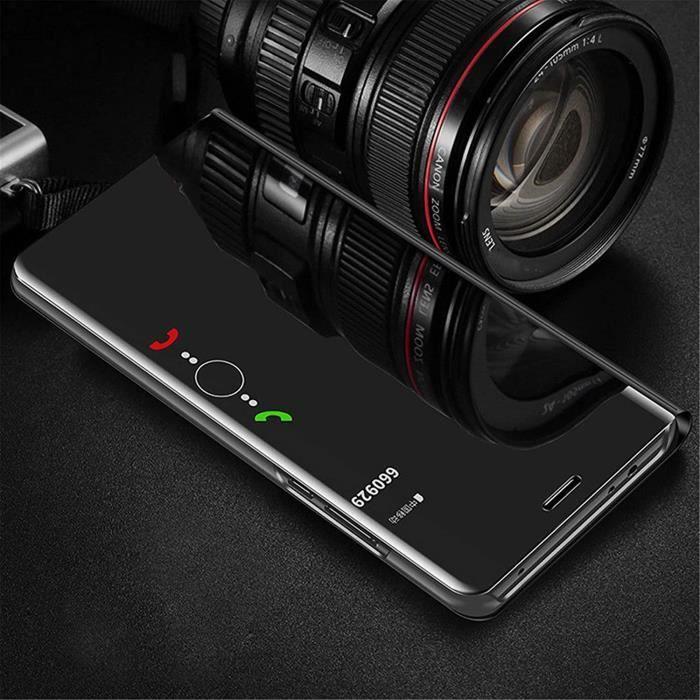 MLOTECH Compatible Coque xiaomi Mi 11 étui+ Protection Écran [2 Pièces] Flip Clear View Translucide Miroir Cover Standing 360°[1207]