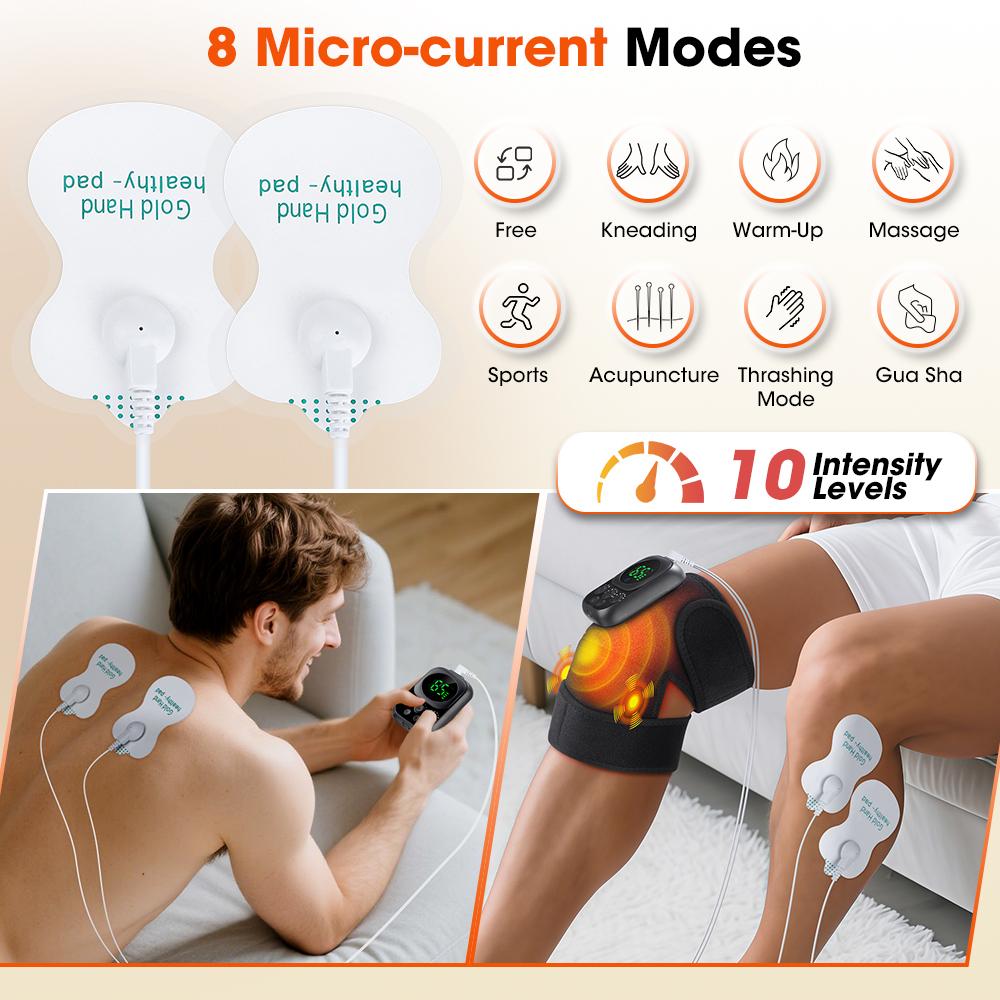 Multi Functional Knee Joint Massager Wireless Phone APP Control Heating Vibration Knee Elbow Pad with EMS Microcurrent Massage