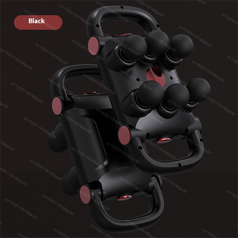 Fascia Gun 6-Head Muscle Massage Gun Professional Body Leg Back Shoulder Waist Fascia Gun High Frequency Vibration Massager Gun