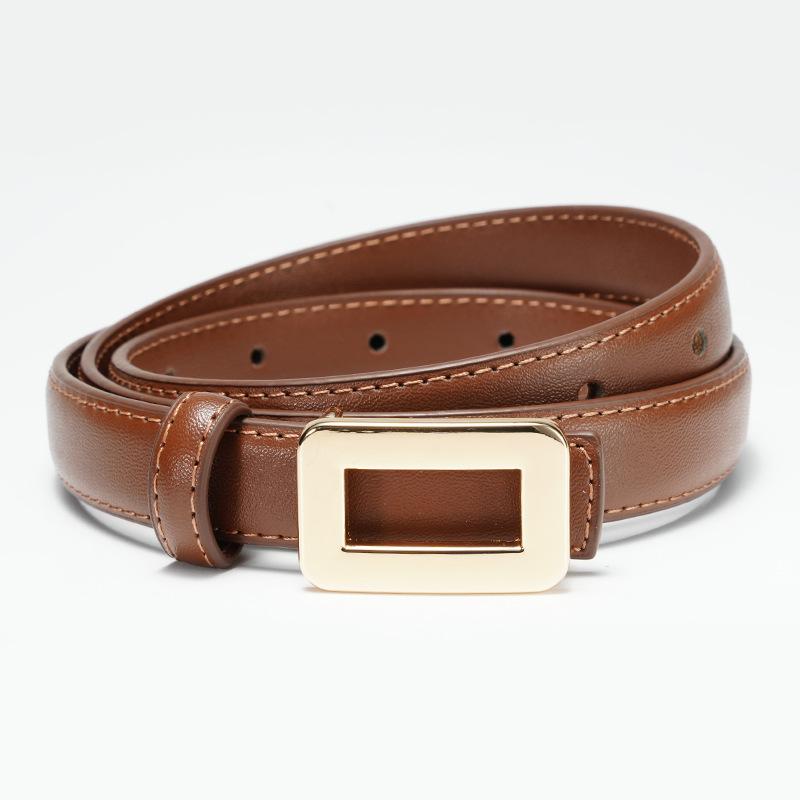 Women's Belt New Trousers Dress Decoration for Women Smooth Buckle Fashionable Skirt Belt for Women Versatile Thin Belt for Women