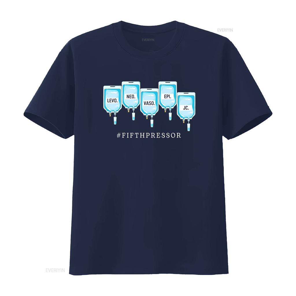 Quinta T-shirt Vasopressore Terapia Intensiva CRNA Medico Terapia Intensiva Per Infermiere vintage Lavata Casual Unisex grafica Traspirante Elastica