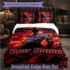 Personalized 3Pcs Bedding SetChainsaw Man Custom Text Duvet Cover Pillowcase Set Bedroom Gift