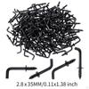 100 Count Black Carbon Steel L Hooks for Organizing