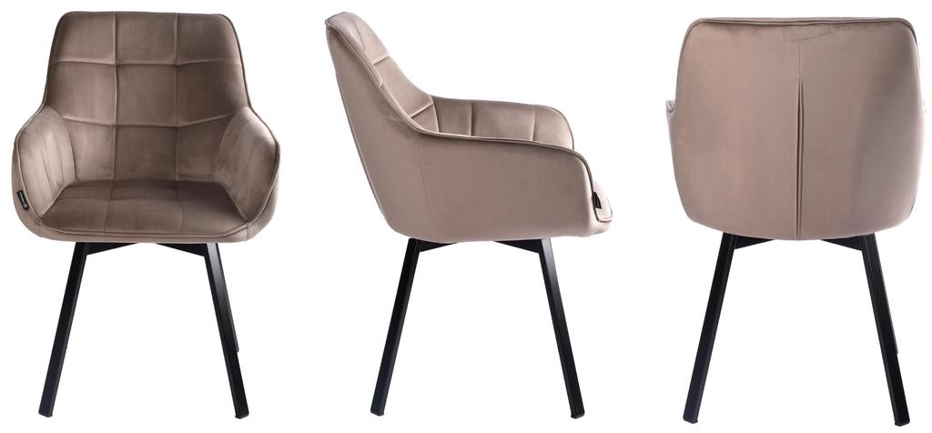 LARS Q upholstered chair, beige fabric