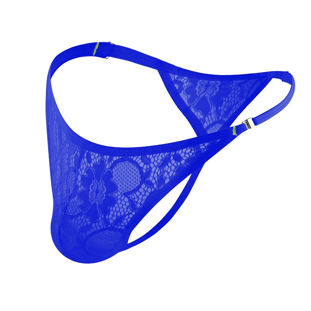 Men Lace G String Sexy Underwear Man Thong Sissy Panties Tanga G-string Transparent Erotic Lingerie Penis Pouch Underpants