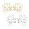 Alloy Face Trendy Earrings Fashionable Geometric Design Street Jewelry Style