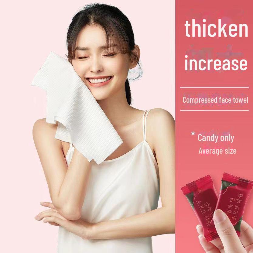 Prosop de baie din bumbac comprimat, de unică folosință, îngroșat, mare, pentru călătorii