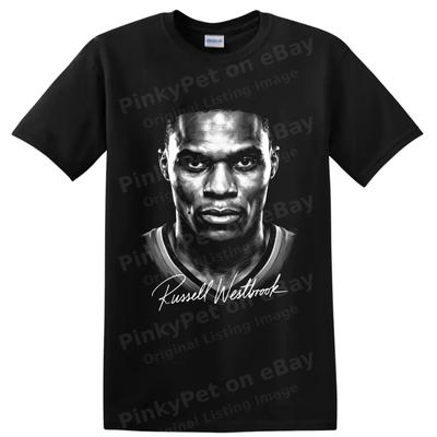 Russell Westbrook Basketball Player Portrait No 0 T Shirt Sports Fan Tee Gift