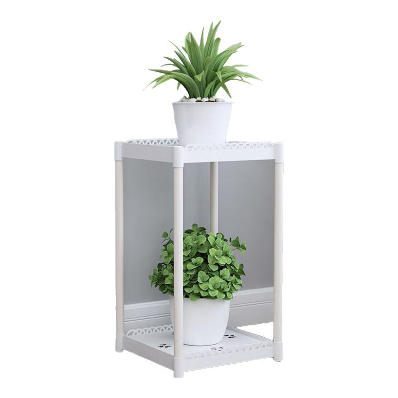 

2-Tier Square Plastic Flower Stand