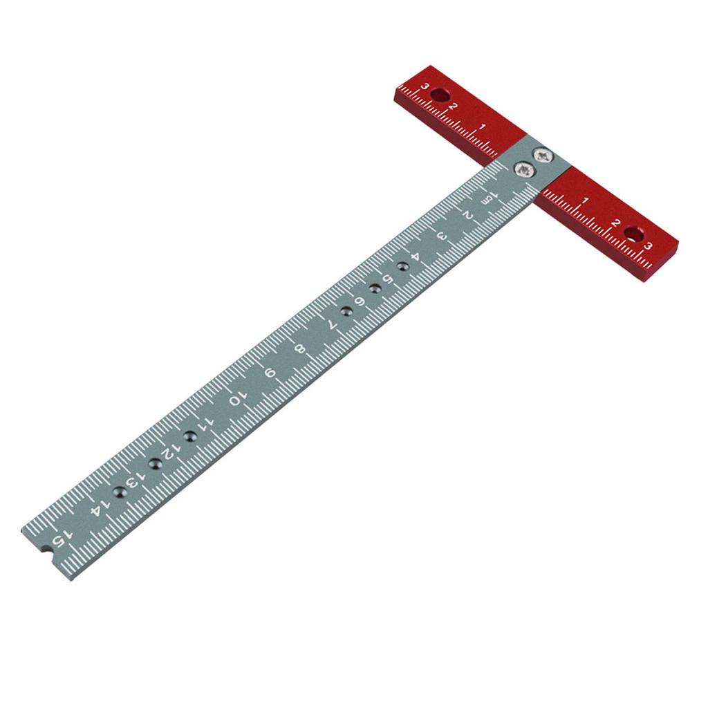 T Square Ruler Aluminium Alloy Metal Woodworking Drawing Crafting Drafting Tool with Scale for Archi