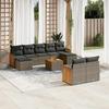 VidaXL Garden Lounge Set with Cushions 10 Pcs, Patio Sofas, Patio Furniture Set, Outdoor Furniture, Grey 3260492