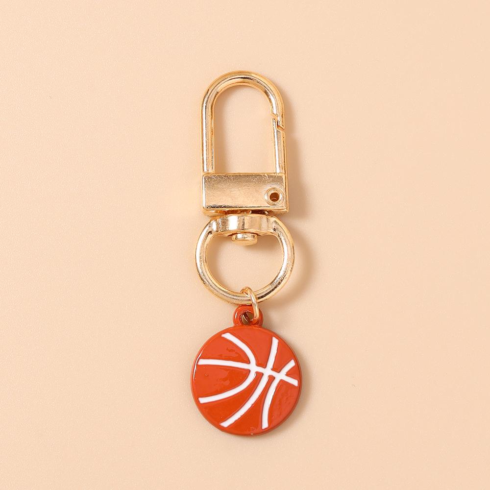 Modischer Schlüsselanhänger aus Emaille in Ballform – Basketball-Schlüsselanhänger für Damen und Mädchen – ideal zum Dekorieren von Handtaschen und zum Selbermachen – Schmuckgeschenk