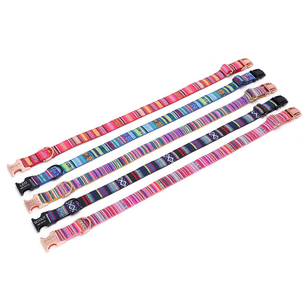 Remium Ethnic Style Dog Collar Boho Style Adjustables Outdoor Collar For Outdoor Daily Walks