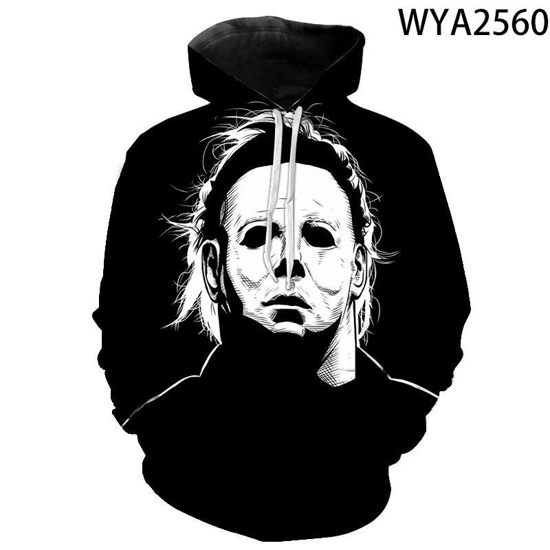 2026 Herbst Halloween Horror Michael Myers 3D-Druck Herren Damen Kinder Hoodies Harajuku Streetwear Kapuzen-Sweatshirts Pullover
