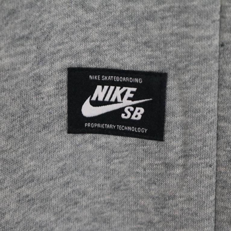 Nike Logo Embroidered Round Neck Raglan Sleeve Fleece Pullover Sweatshirt Men Sweatshirt Gray AQ9564-063