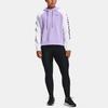 Under Armour Logo Pattern Color Block Loose Fleece Hoodie Women hoodies Purple 1365861-532
