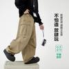 Boys Fall Cargo Pants Kids Straight Wide Leg Trousers Khaki Outdoor 8-14 Years 2026 Season