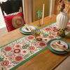 Vintage Floral Table Runner - Printed Bohemian Tablecloth for Dining Cabinets & Coffee Tables