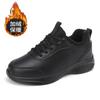 Women's Winter Sneakers With Fur Black Leather Sneakers Woman Non Slip Casual Shoes For Women Warm Waterproof Sport Shoes Ladies