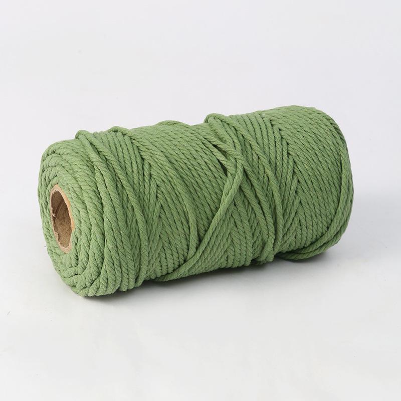 4mm Multi-Strand Macaron Colored Cotton Rope for DIY Tapestry & Decorative Weaving.