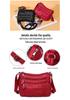 2023 Women's Soft Leather Crossbody Bag - Washed Leather, Large Capacity, Single Shoulder, Perfect for Mothers