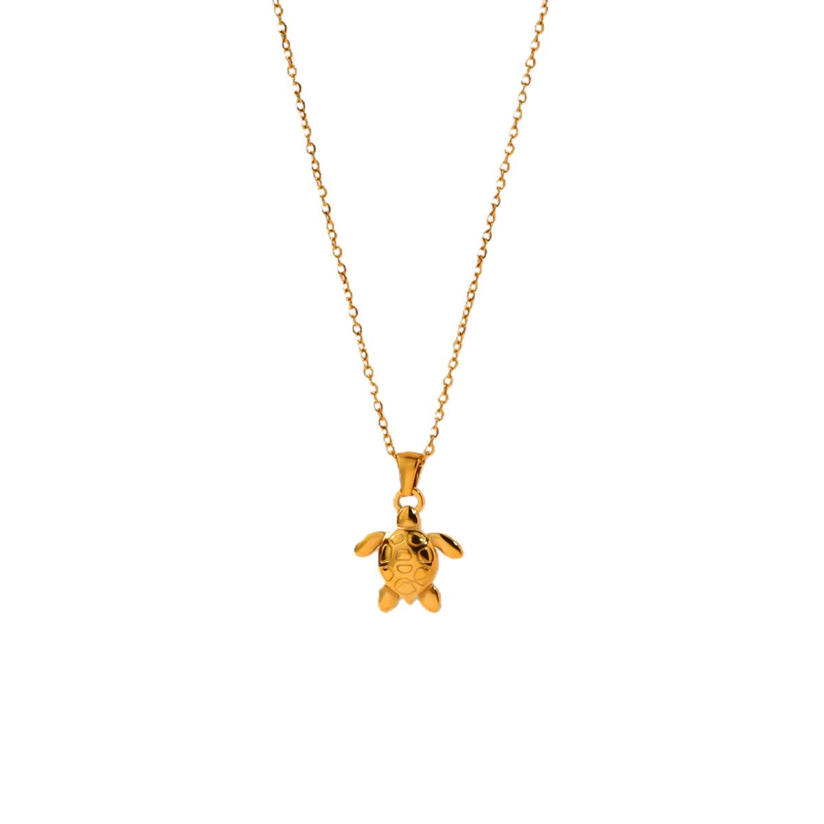 Punk Schildkröten Halskette Halsketten Für Frauen Edelstahl Schildkröten Anhänger Halskette Party Hochzeit Weihnachten Tier Schmuck Geschenk 45cm beige