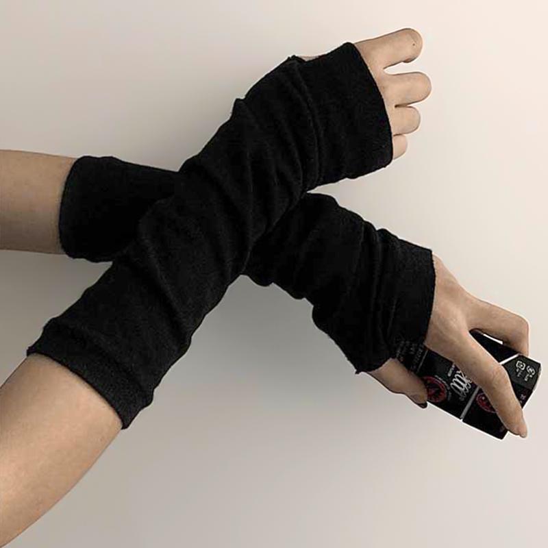 

1 пара однотонных аксессуаров для одежды, полоски, модный трикотаж, Y2K, нарукавники, панк, многоцветный