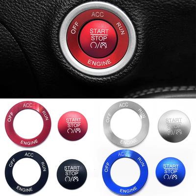 Für Dodge Challenger Charger RAM 1500 Durango 2015-2024 Auto-Innendekoration Auto Push-Start-Stop-Taste Abdeckung Trim