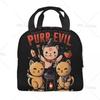 Satanic  Cat Insulated Lunch Bag Waterproof Thermal Cooler Lunch Box with Side Pocket for Women Men Kids Camping Travel