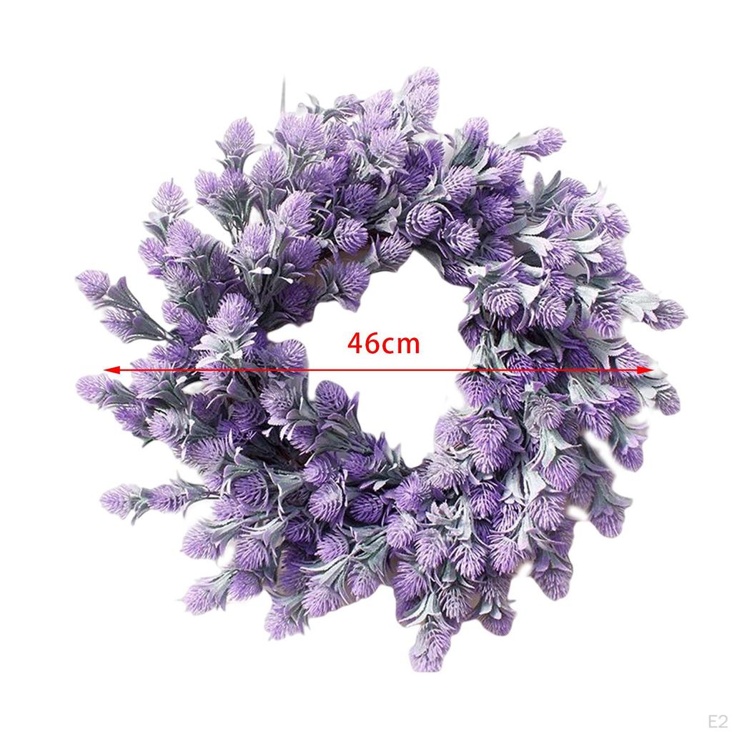 Artificial Wreath with Lavender for Outdoor Use