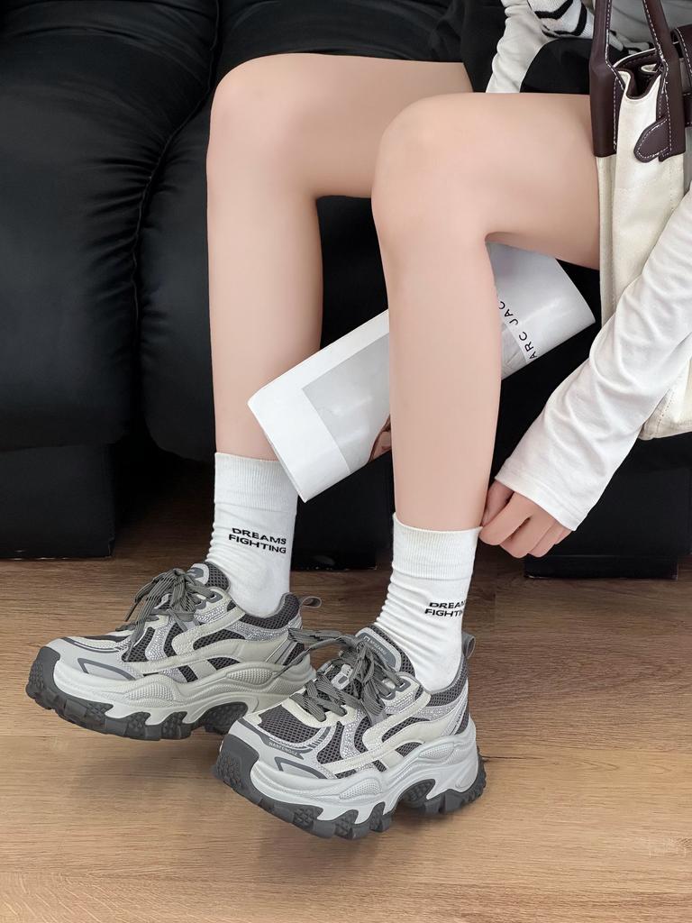 Summer 2025 new couple dad shoes platform Internet celebrity versatile casual trend comfortable breathable sports men's shoes