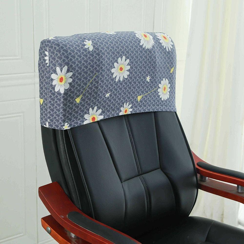 Cartoon Panda Penguin Rose Pattern Elastic Office Chair Backrest Cover Comfortable High Elasticity Backrest Slipcover Household