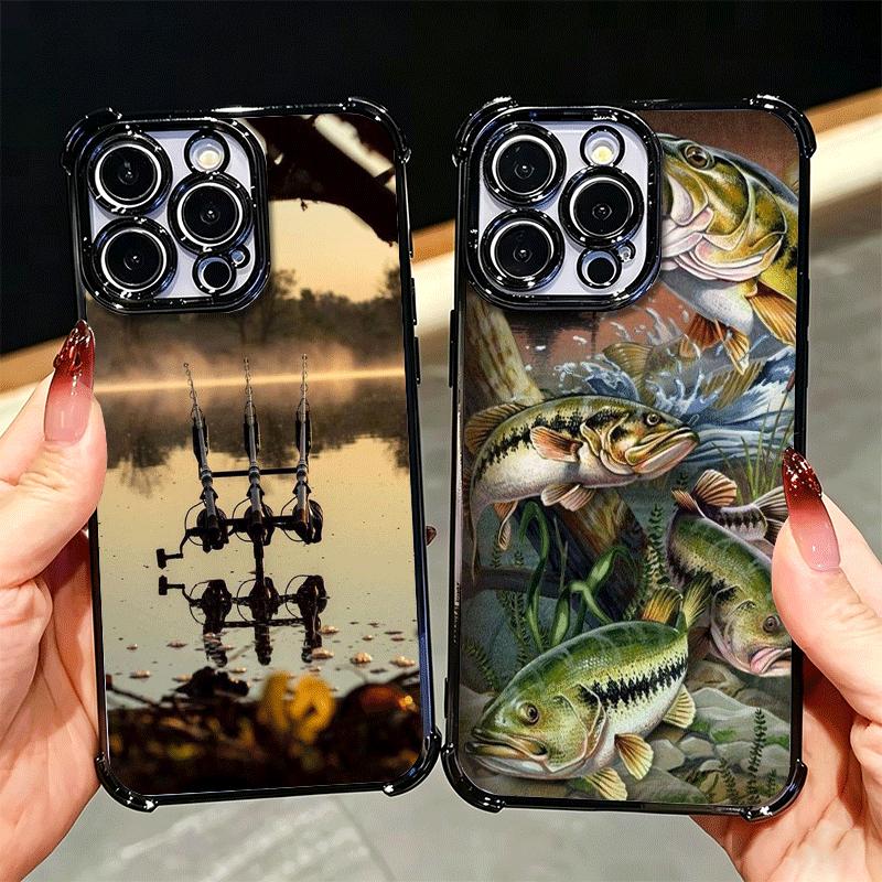 Carp Fish Fishing Rod Plating Phone Case For Xiaomi Poco X5 X6 X7 X8 Pro Max F8 Ultra F7 M8 M7 M5S Redmi 15C 15 14C 13C 13 X3 12
