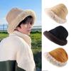 Ethnic Style Plush Bucket Hats Winter Autumn Ear Protection Hat Fashion Men's Bucket Hats Unisex