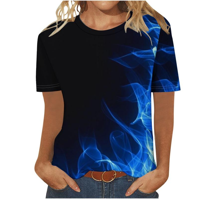 

3D Printed Women s T-shirt From Magma Trend Fissure Fashion Shirt 6xl