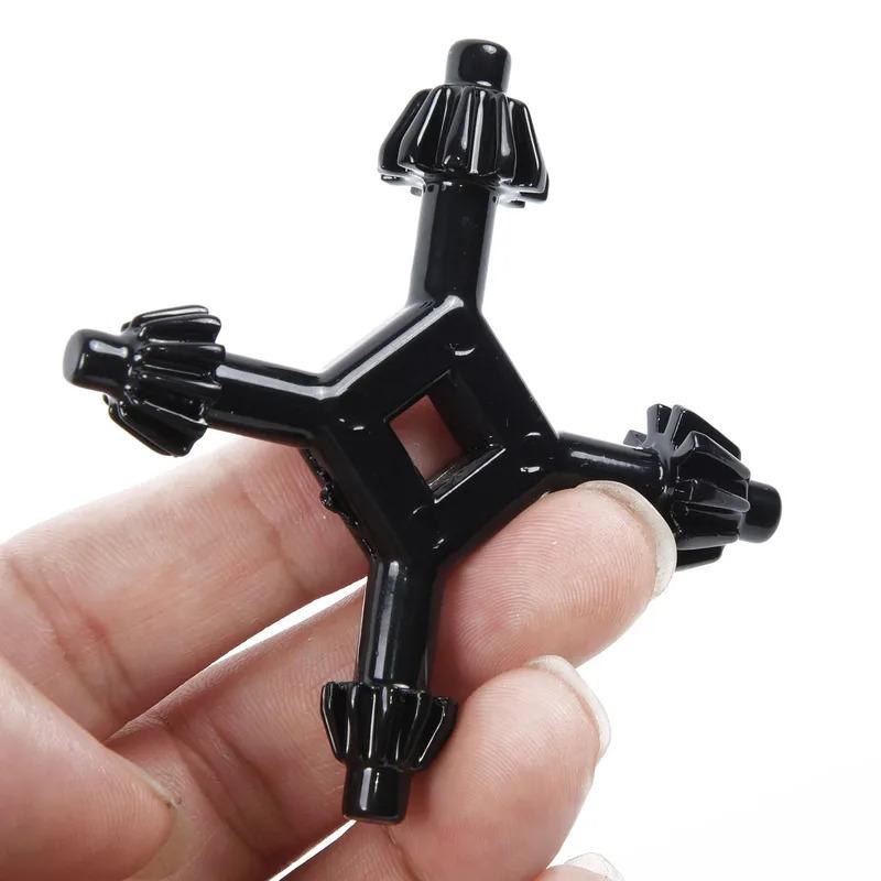 4 In 1 Carbon Steel Drill Chuck Wrench - Black Electric Drill Key, 3/8" Multifunctional Drill Presses Accessory