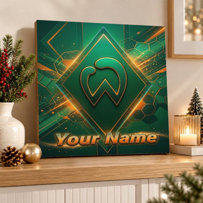 Werder Bremen FC Custom Name Text 5D Diamond Painting Kit DIY Full Drill Diamond Art Decoration