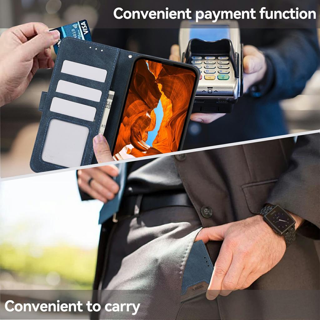 ABEEL For Xiaomi 15T Pro Case Color Splicing Leather Flip Phone Cover RFID Blocking