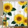 Watercolor White Gardenia Flowers With Green Leaves Waterproof Shower Curtain For Bathroom Decor