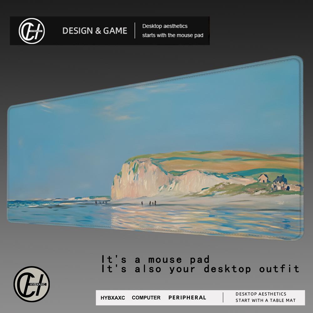 HYBXAXC Simple Oil Painting Mouse Pad Large Rubber Antislip PC Desk Accessories Mousepad for Gamer Keyboard Mats Decor Mat