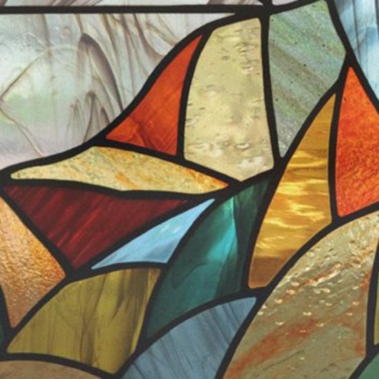 Stained Glass Window Privacy Film Vintage Home Church Decorative Frosted Static Cling Reusable UV Sun Blocking Glass Sticker Cover