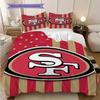 San Francisco 49ers Pattern Bedding Quilt Set Quilt Cover Pillowcase Home Decoration Birthday Gift (1 * duvet cover + 2 * pillowcase, without core)