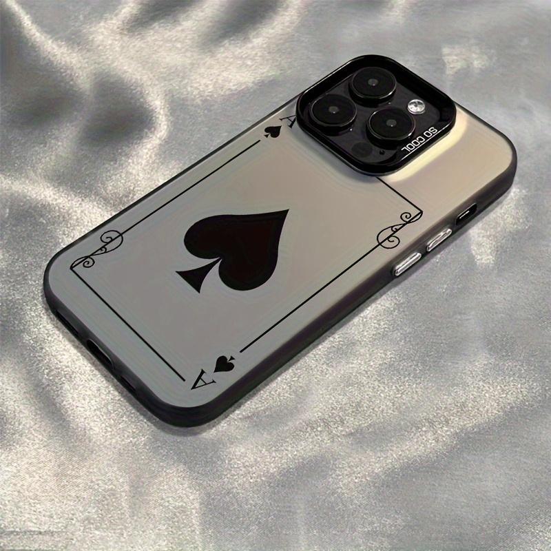 

Poker card pattern phone case For iPhone 11 12 13 14 15 16 17 XS XR X 12 13 Plus Pro Max SE series Anti fall durable beautiful gorgeous For iPhone 11 чёрный