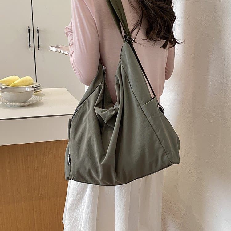 

Large capacity tote bag women s shoulder leisure bag зелений