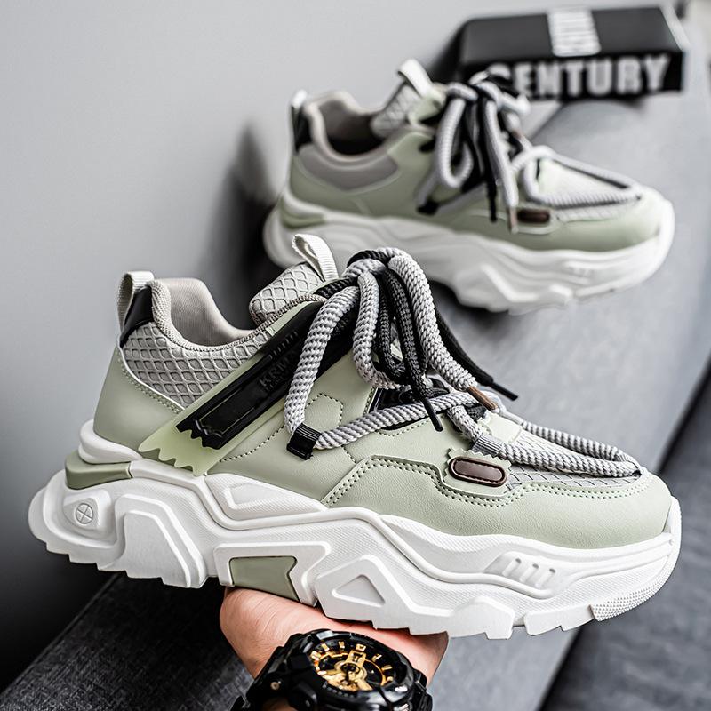 

Мужская обувь 2025 новый летний тренд универсальная сетчатая дышащая обувь для пап весна и осень увеличение роста студенческая повседневная спортивная обувь 45