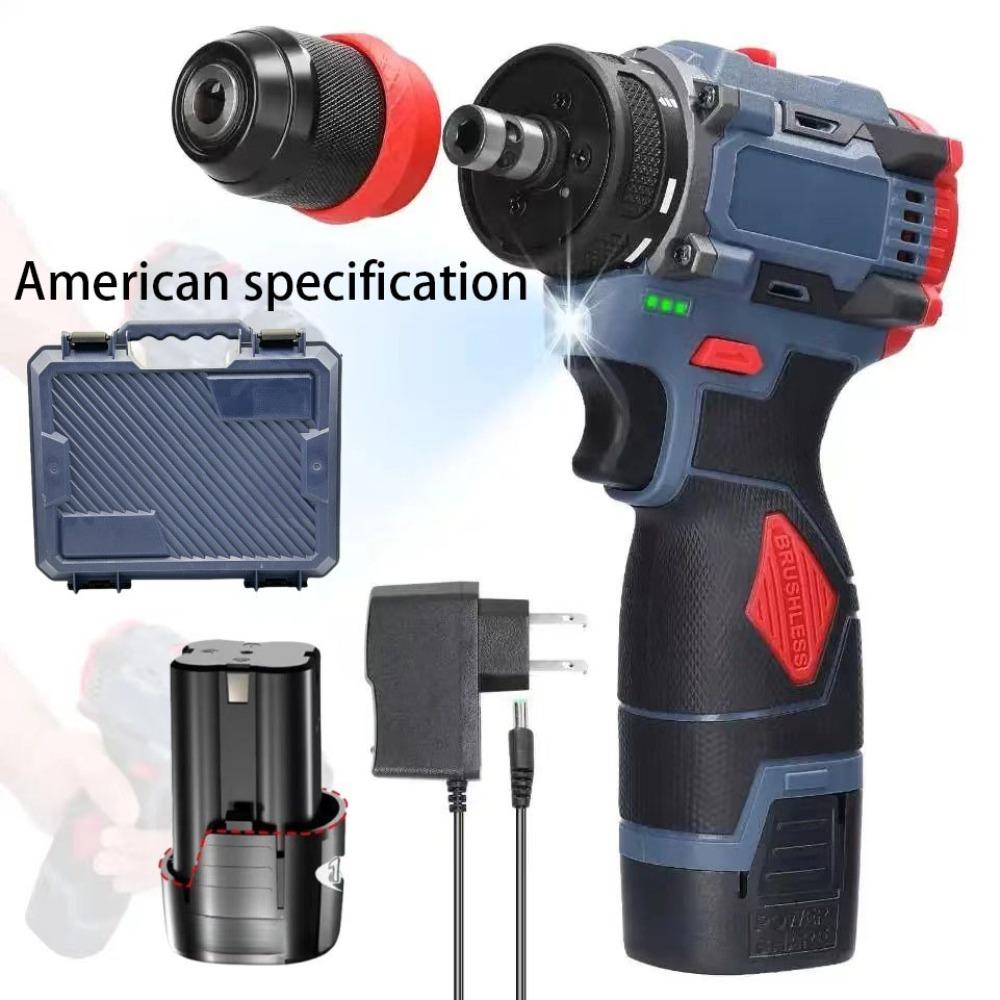

Rechargeable 2in1 Lithium Drill Torque Multi-function Power Tool Home Appliances US Style